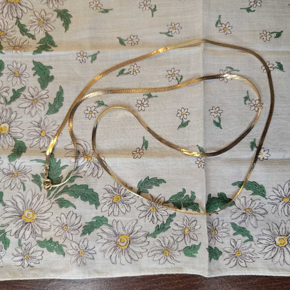 Vintage Gold Herringbone Chain 3 MM